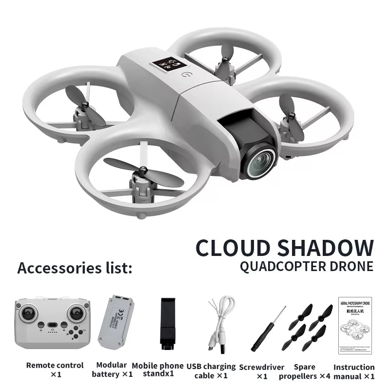 New H135 Mini Drone WIFI FPV Hover Professional 4K Camera Pocket Coloful Lights Dron Rc Plane Foldable Quadcopter RC Toys Gifts
