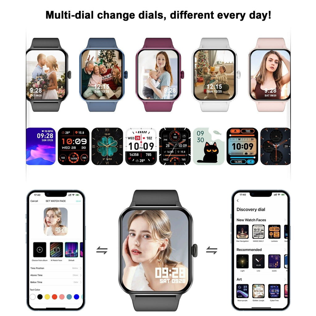 Blackview Smartwatch Damen Herren Mit Bluetooth Anrufe Fitnessuhr Für Android