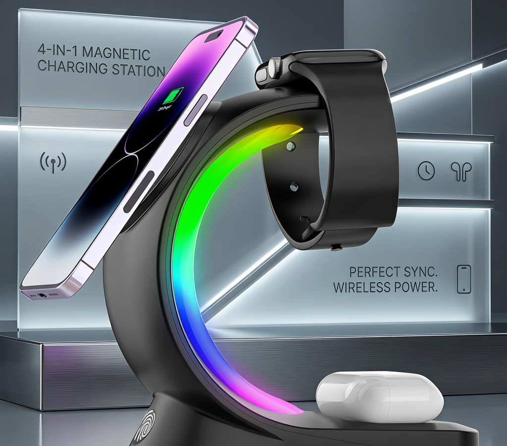 4-in-1 Magnetic Wireless Charging Station